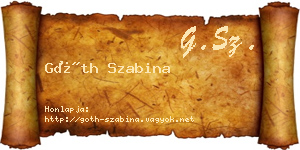 Góth Szabina névjegykártya