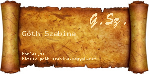 Góth Szabina névjegykártya