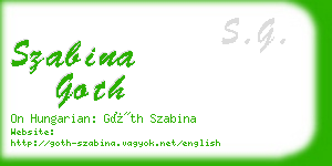 szabina goth business card